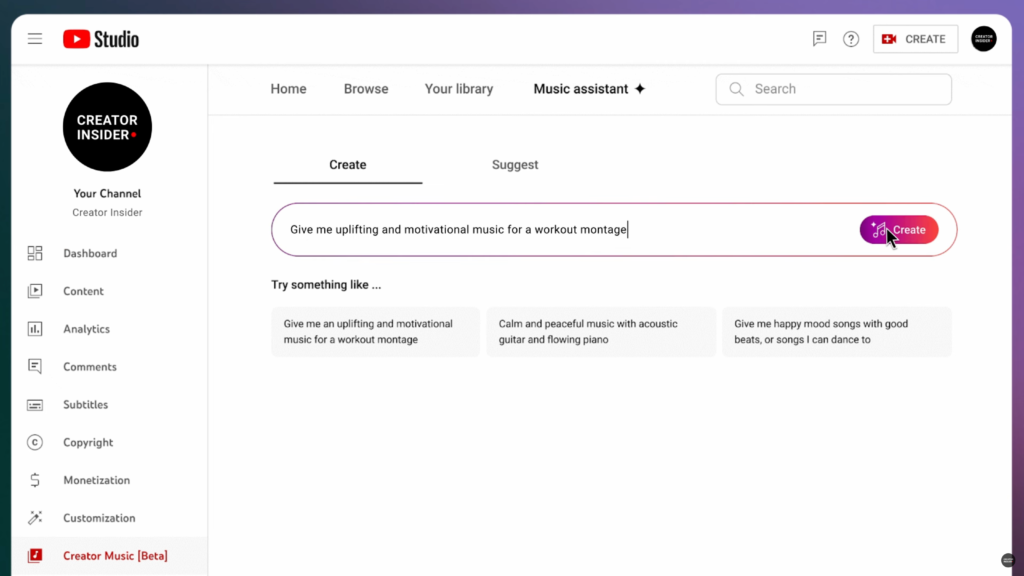Asystent muzyczny – wpisz opis, jaka muzyka w tle będzie dla Ciebie idealna.